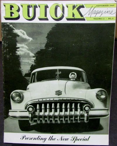 Buick magazine september 1949 vol 11 no 3 original features special eight model