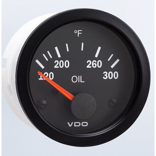 Vdo 310-1062 vision oil temperature gauge 2-1/16&#034; electrical 300&amp;deg; f