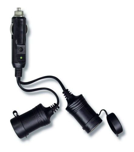 Roadpro 12v 2 outlet platinum series fused cigarette lighter adapter with sho...