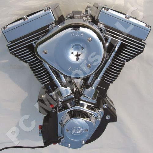 120 ci black &amp; chrome finish engine motor evo harley s&amp;s cycle ultima el bruto