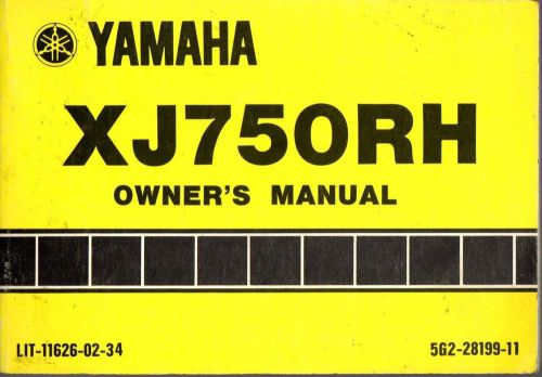 1981 yamaha motorcycle xj750rh  lit-11626-02-34 owners manual (512)