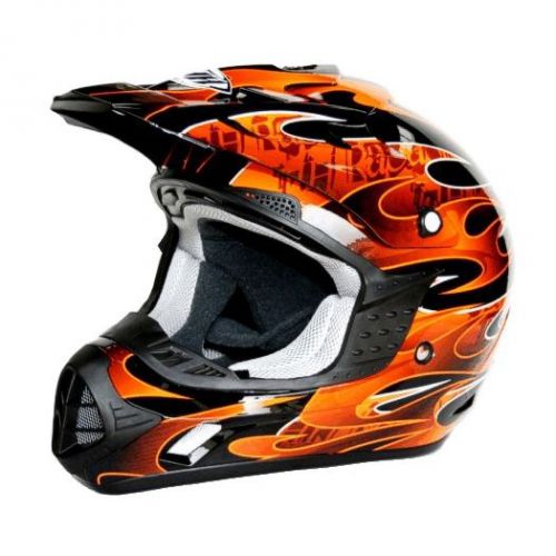 Thh 02-8362 - tx-12 flame matte black/orange helmet youth medium