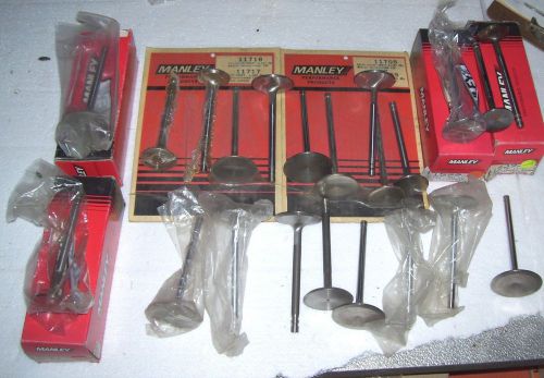 22 assorted manley stainless valves- most sb and bb chevy 1 ford-all nos
