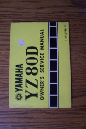 Original 1976 yamaha yz 80 d owner&#039;s service manual