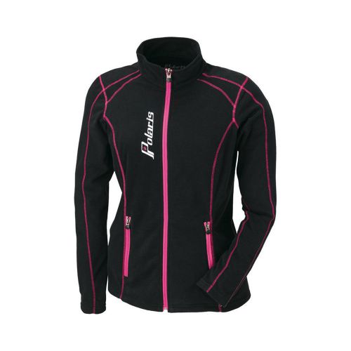 Oem polaris womens black &amp; pink full zip fleece long sleeve size xs-5x