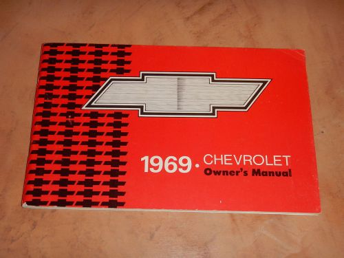 Original 1969 chevrolet   factory gm owners manual part #3955540 (lot 193)