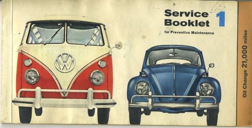 Vintage 1966 volkswagen service booklet 1300 sedans station wagons trucks