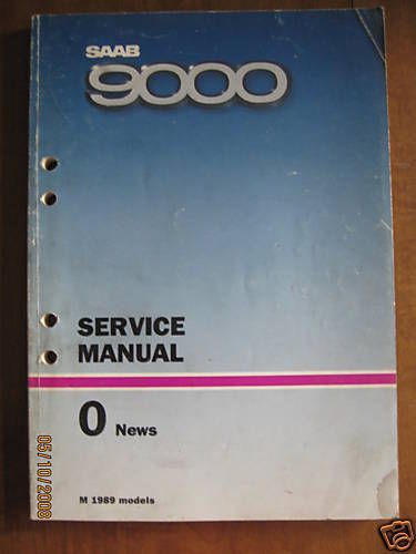 1989 saab 9000 news service manual