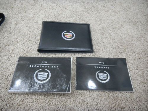 2003 cadillac escalade ext owners manual set with free shipping