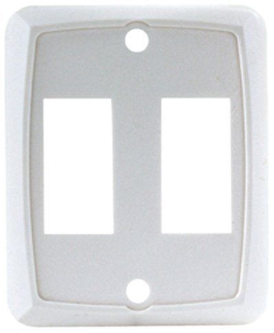 Jr products 12871-5 white double switch wall plate, (pack of 5)