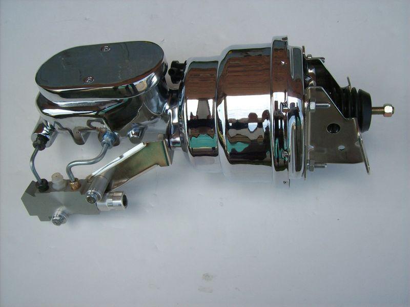 1964-72 afx 7" dual chrome brake booster master cylinder kit  disc/ drum (2l7b2)