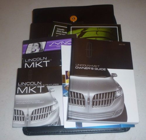2012 lincoln mkt owners manual set 12 guide w/case +sync