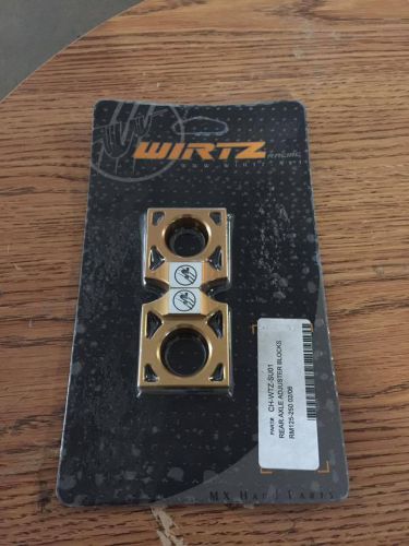 Wirtz axle adjuster blocks *gold*-suzuki rm125/250 2002-2006