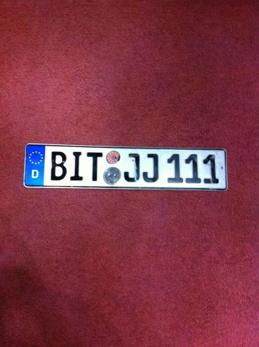 Real bitburg german license plates mercedes 111 car show plates.
