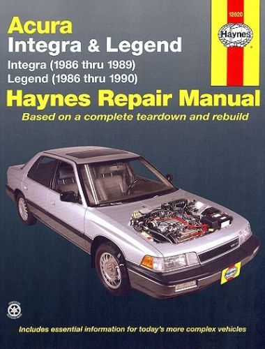 Acura integra 1986-1989, legend 1986-1990 repair &amp; service manual