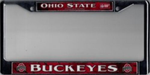 Ohio state buckeyes chrome license plate frame