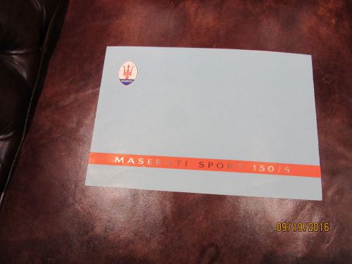 Rare original  maserati sport 150/s brochure--circa 1953.  very fine condition!!
