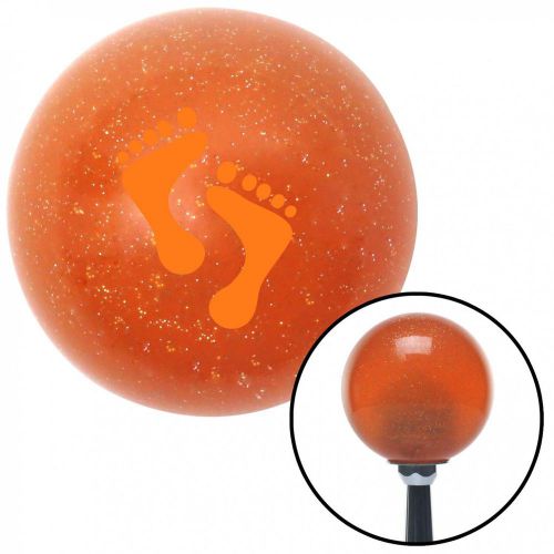 Orange bare feet orange metal flake shift knob with 16mm x 1.5 insert g force
