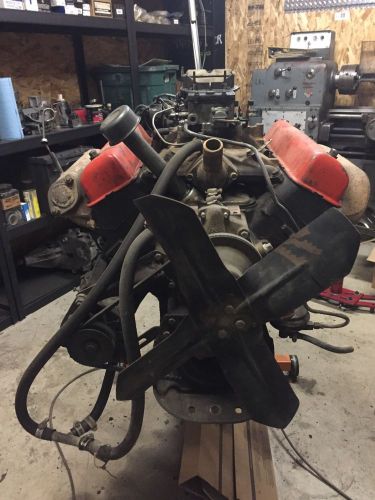 Ford 292 y block engine with dual exhaust manifolds