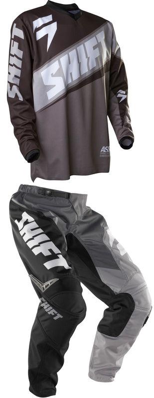 Shift assault race black / grey kit pant & jersey combo motocross mx 2014