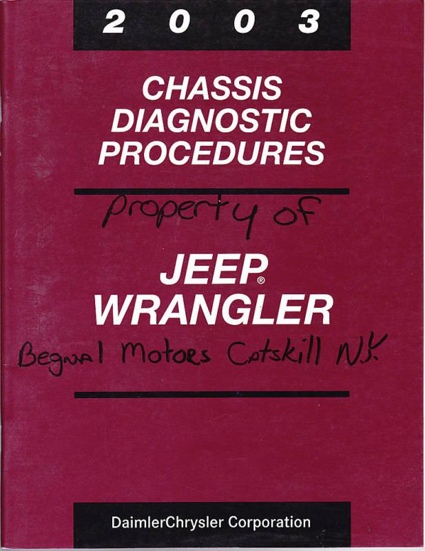 2003 wrangler chassis service manual