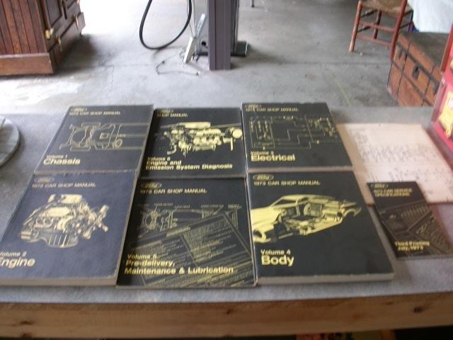 1973 ford / lincoln / mercury shop manuals / books 7 original pieces!!
