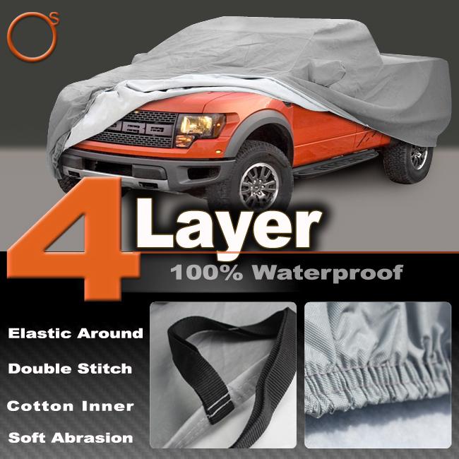 International standard cab pickup 4 layer protect car cover waterproof reg bed