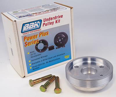 Bbk 1591 pulley serpentine aluminum polished chevy small block each
