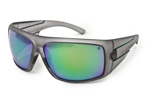 Dragon shield sunglasses, matte grey frame/green ionized lens