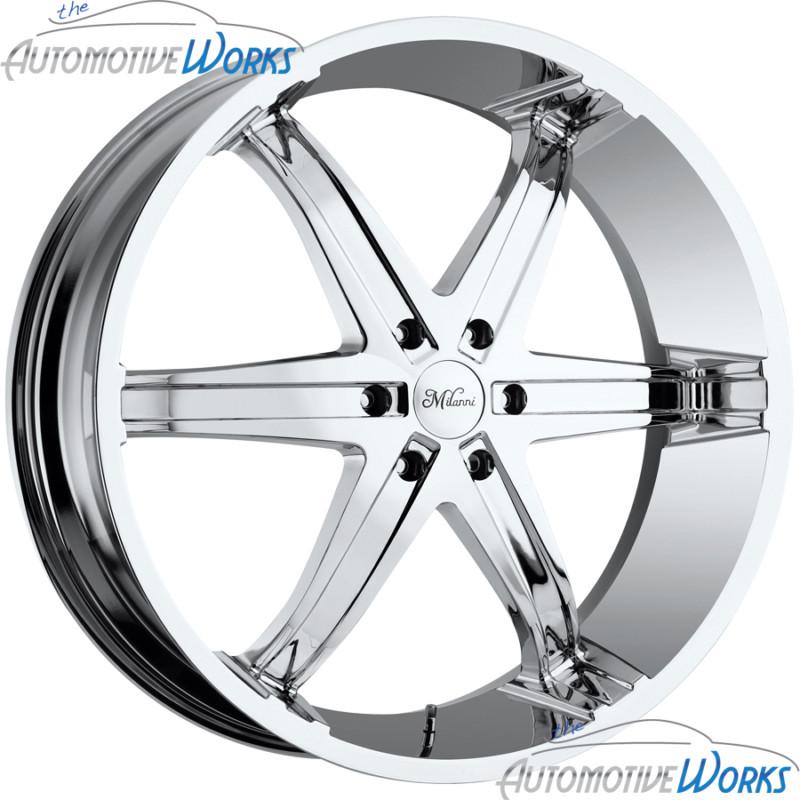 26x9.5 milanni kool whip 6 5x114.3 5x4.5 +18mm chrome wheels rims inch 26"