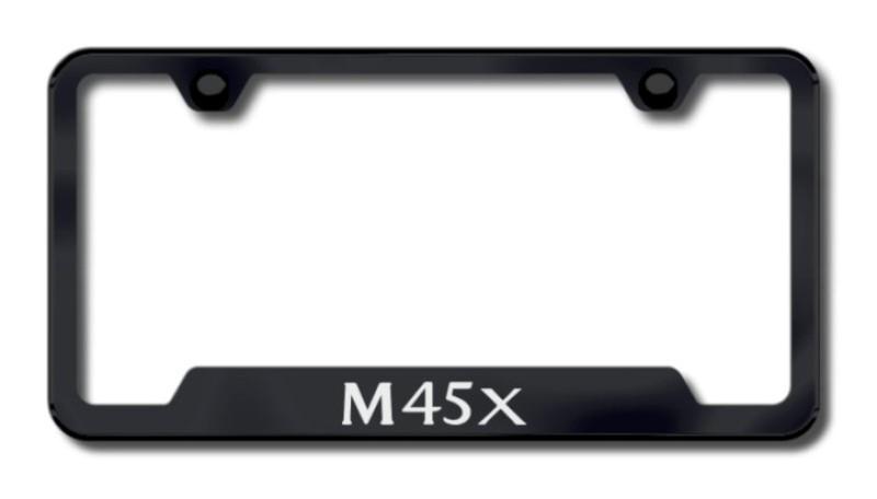 Infiniti m45x laser etched cutout license plate frame-black made in usa genuine