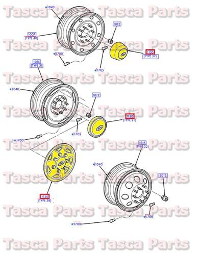 New oem bright finish wheel hub cap kit w / ford oval aerostar 1994-2003 e150