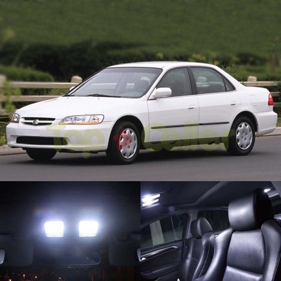 White light led interior package kit for honda accord 1998-2002 sedan