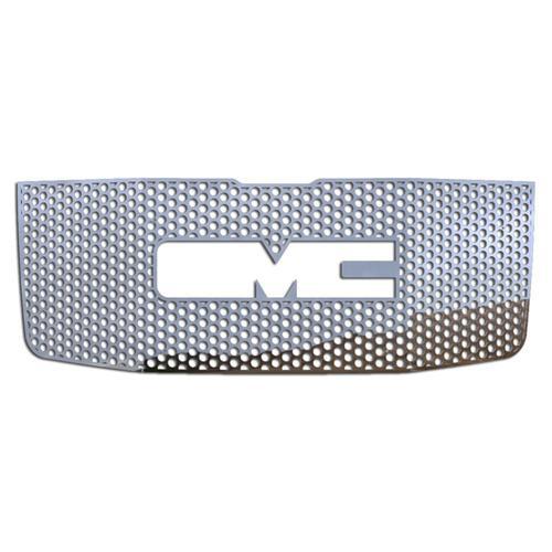 Gmc sierra hd 07-10 circle punch polished stainless aftermarket grille insert