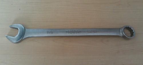 Napa u.s.a. 7/8" combination wrench ndf 64 satin chrome finish no reserve vgc