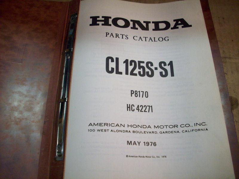 1976 honda cl125s-s1 parts catalog oem