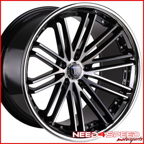 20" ford mustang gt rohana rc20 concave machined staggered wheels rims