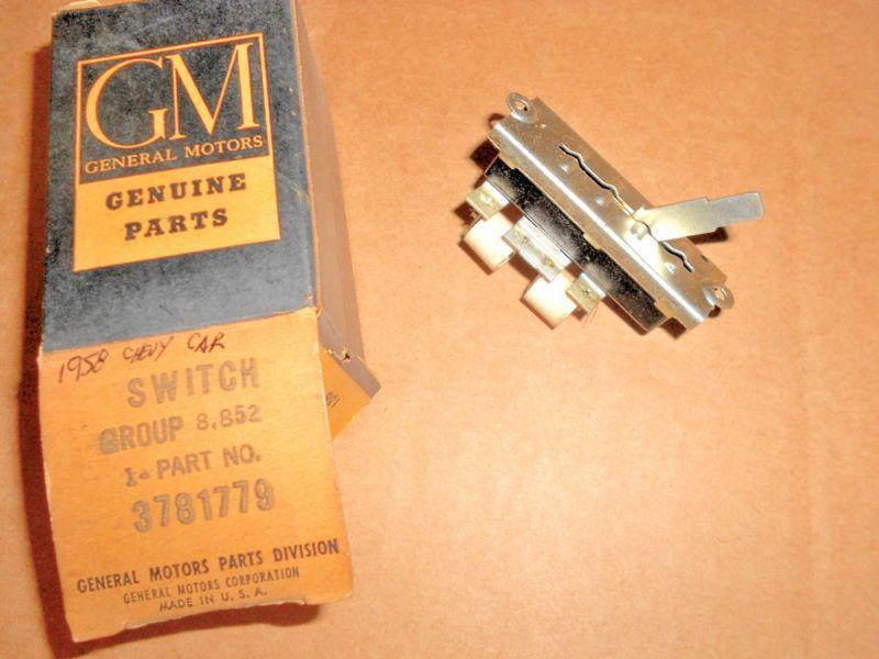 1958 chevrolet heater fan switch  nos