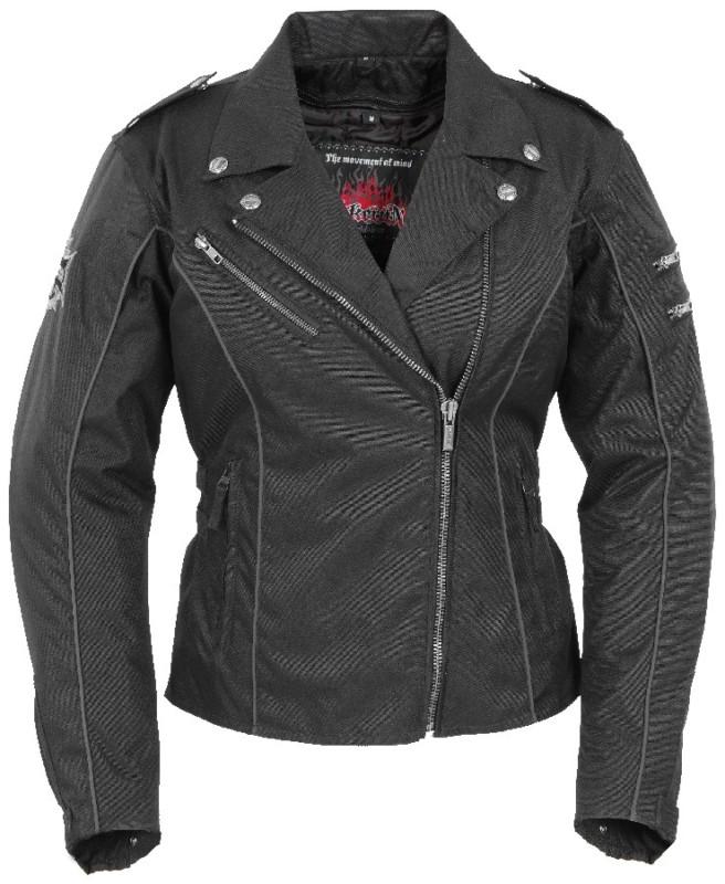 Pokerun mirage 2.0 womens black xl textile motorcycle riding jacket