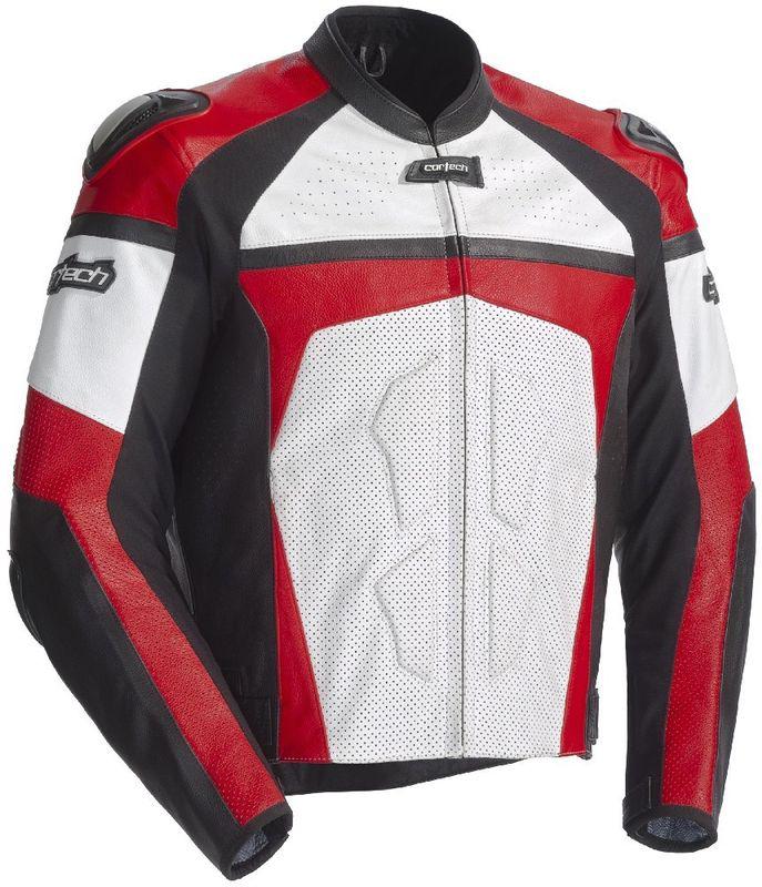 Cortech adrenaline 2xl red leather race ready track day jacket xxl