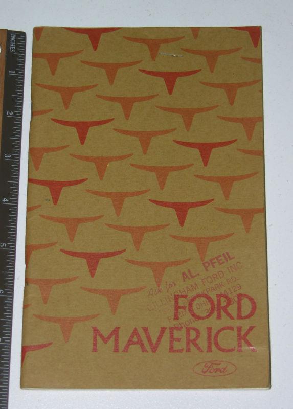 1975 ford maverick owner's manual  - original
