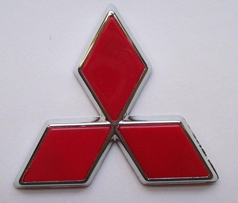 Mitsubishi red chrome 65 mm 2.5 inches emblem badge sticker star grille trunk
