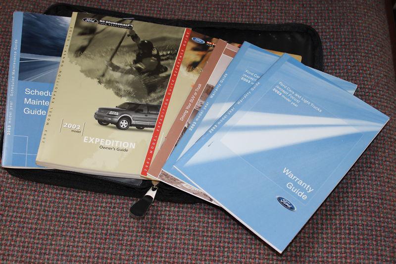 2003 ford expedition owners manual set with case