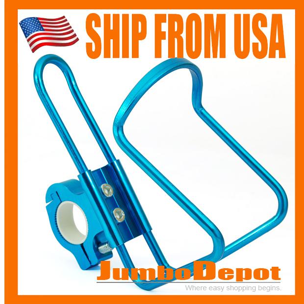 Us brand new 1x blue motorcycle cup drink holder stainless aluminum alloy 7/8"