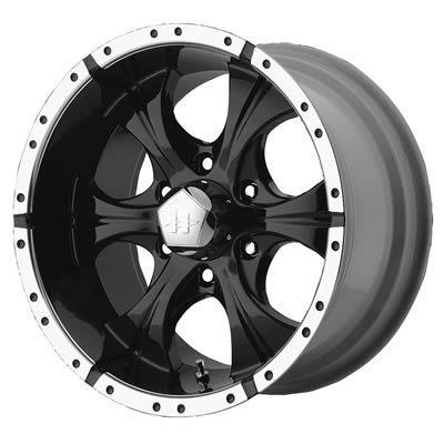 Helo wheel aluminum black 17"x9" 5x139.7mm 5x5.5" bolt circle 4.530" backspace