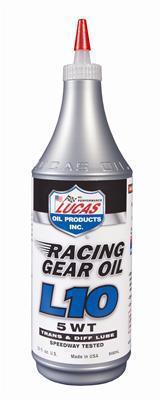 Lucas oil 10460 gear oil l10 racing only synthetic 5w one qt.. set of 12