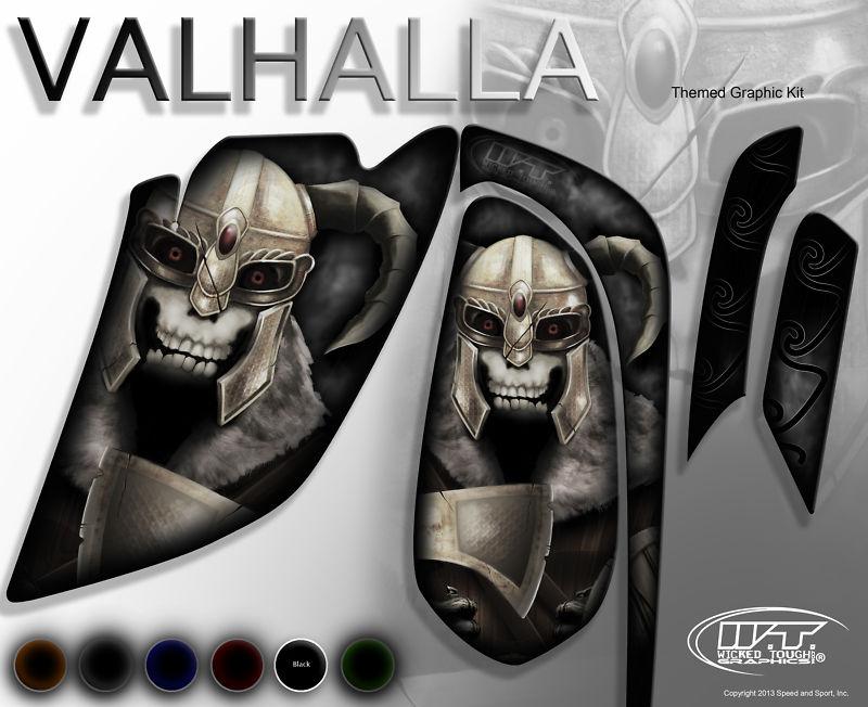 Yamaha raptor 660 model "valhalla" graphics kit black plastics