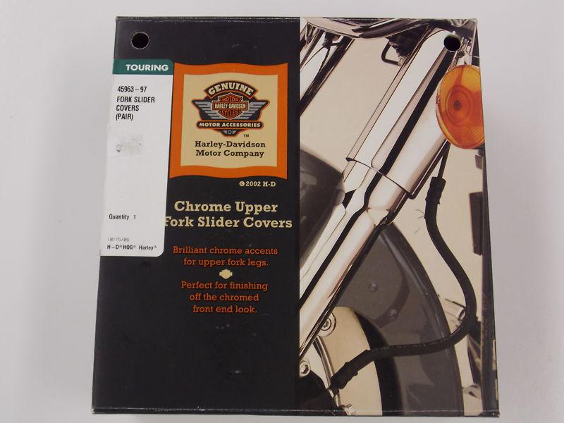 Harley davidson genuine chrome upper fork slider covers 45963-97