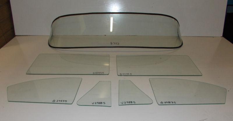 1953 1954 pontiac coupe special side and back glass set clear