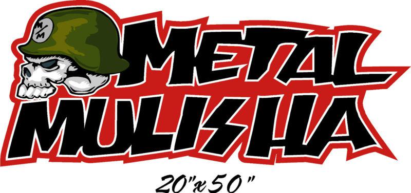 Metal mulisha skull decals stickers - metal mulisha logo 1 @ 20x50 inch